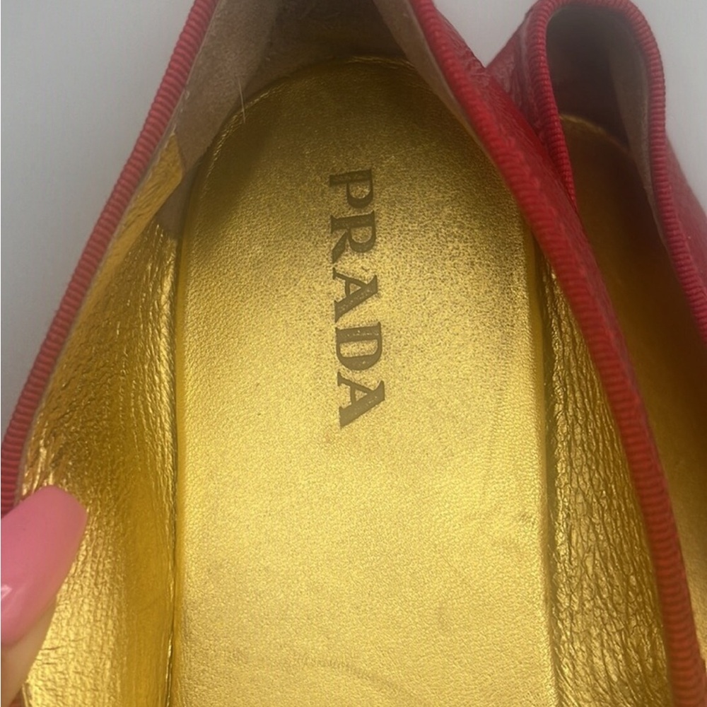 Prada ballet flats- red-39 - Picture 8 of 10
